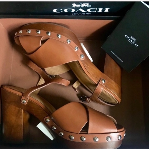 {Coach} BNWB Studded Platform Sandals - Picture 7 of 8